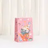 Bolsa de Regalo Souvenir de Gato Lindo de Dibujos Animados Bolsa para Empaquetar Regalo de Cumpleaños Bolsas de Papel Kraft Kraft con Impresión Estilo Ins al por Mayor