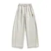 Calça de moletom esportiva patchwork desconstruída com cintura elástica para homens, perna reta, modelagem solta, calça casual nova da moda outono 2026