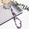 Nueva Cadena para Teléfono Móvil de Cristal Natural DIY con Cuentas de Piedras Preciosas de Grava Colorida Lanyard de Muñeca para Teléfono Móvil Colgante para Teléfono Móvil
