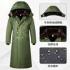 Casaco de Algodão Verde Militar para Homens e Mulheres, Versão de Inverno Espessa e Alongada, Proteção do Trabalho, Trabalho em Câmara Fria, Roupa de Algodão à Prova de Frio, Jaqueta de Algodão do Nordeste