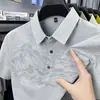 Camisa polo masculina de manga curta, camiseta com gola de lapela, nova moda casual de verão fina de manga curta para homens, disponível para atacado