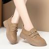 Sapatos Boken para mulheres 2024 primavera novos sapatos femininos de sola grossa couro fosco sapatos de camada única retrô confortáveis sapatos casuais preguiçosos slip-on