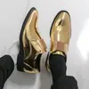 Zapatos monk de cuero para hombre, talla grande, dorados brillantes, para comercio electrónico transfronterizo, modelo nuevo para primavera y otoño de 2026, adecuados para actuaciones en escenario