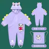 Impermeable Infantil Mono de una Pieza para Niños y Niñas Pongee Estudiantes de Primaria Guardería Bebé Traje Completo para Jugar en el Agua Poncho