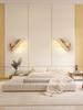 Lámpara de pared de espectro completo lámpara de noche para dormitorio con grano de madera nórdica protección ocular lámpara de lectura estilo japonés sala de estar estudio lámpara de pared de fondo