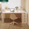 Mesa Branca Simples para Apartamentos Pequenos Quarto Penteadeira Integrada Mesa de Computador Uso Doméstico Mesa de Estudo Escritório Espessa para Duas Pessoas
