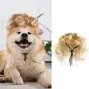 Peluca Rizada Ondulada para Mascotas, Gorro para Gatos y Perros, Accesorio Divertido de Disfraz, Artículos Festivos para Gatos y Perros