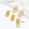 Colgante Pequeño de Ábaco con Carácter de Fortuna de Oro Real Chapado en Oro de 18 Quilates para Joyería DIY, Dijes Pequeños, Aretes, Colgantes para Orejas, Pulseras, Collares D105