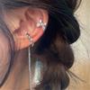Clips de Orelha de Coração Incrustados com Diamantes para Mulheres Ins Brincos Pequenos com Design de Nicho e Senso Sofisticado para Estudantes Sem Orelhas Furadas Brincos Populares Femininos