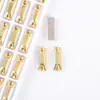 Cristal de Vidrio K9 Rectangular con Pedrería Cosida a Mano de Fondo Plano y Doble Agujero, Accesorios Hechos a Mano de Alta Calidad para Vestidos de Novia DIY
