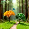 Micro-paisaje simulación árbol de Navidad simulación flor flor de cerezo suculenta Zakka musgo decoraciones de paisajismo accesorios adornos pequeños