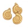 Colgante de Concha de Caracol de Acero Inoxidable Nuevo Transfronterizo Colgante Chapado en Oro al Vacío de 18K Joyería DIY Accesorios de Joyería Hechos a Mano