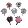 Amor por el Encierro Colgante Encaje Hueco con Pedrería Mariposa Corazón Charm para Pulsera Colgante Collar Accesorios de Joyería