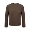 Yidao Roupas Vintage 2026 Outono Nova Camiseta Básica Masculina Gola Redonda Manga Longa Estilo Americano Cor Sólida Slim Fit