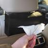 Visera para Sol Reposabrazos Caja Reposacabezas Respaldo de Asiento Almacenamiento para Coche Caja de Pañuelos Cuero Imitación Patrón Lichi Pu Caja de Pañuelos para Coche