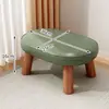 Banqueta Pequena para Uso Doméstico na Sala de Estar, Banqueta de Sofá Pequena de Luxo Leve com Capa Macia, Banqueta Baixa, Banco Pequeno Resistente e Durável, Banqueta Simples para Trocar de Sapatos