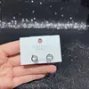 Brincos de Tarraxa Geométricos com Zircônia para Mulheres, Moda Versátil de Luxo Leve de Nicho, Acessórios Galvânicos Ecológicos de Yiwu no Atacado