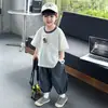 Conjunto de Verano para Niños 2026 Nuevo Estilo Coreano Casual Camiseta de Manga Corta y Pantalones Cortos Conjunto de Dos Piezas para Bebés Niños