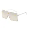 [Personalizado] Gafas de Sol Cuadradas Grandes para Mujer, Modernas Gafas de Sol de Marco Cuadrado Grande sin Montura Estilo Europeo y Americano de Una Pieza para Mujer 6932