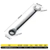 Llave de carraca ajustable, de doble cabeza, bidireccional, liberación rápida, de doble propósito, Torx y de boca abierta, liberación rápida, ahorradora de mano de obra, multifuncional