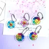 Novo Acrílico Smiley Face Crisântemo Contas Corrente Pequeno Pingente Fone de Ouvido Caixa Pingente Bolsa Decorativa Pequena Jóia