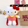 Mochila Pequeña de Dibujos Animados Gato KT Monedero Divertido para Niños Bolsa para Snacks de Viaje y Ocio Felpa Linda Doble Hombro Mochila Escolar Pequeña