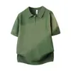2026 Nuevo Polo de Verano para Hombre con Cuello y Cremallera Casual de Manga Corta Deportivo Fitness Color Sólido Transpirable Moda Versátil