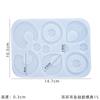 Pendientes de resina epoxi cristal DIY27 molde para pendientes colgante para pendientes pegamento UV molde de silicona Amazon para venta al por mayor