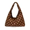 Bolso Tote de Lunares Retro para Mujer, Gran Capacidad Versátil para Viajes Casual Otoño/Invierno Nuevo Ligero Bolso de Hombro