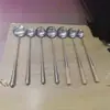 Colher de Mão Sólida com Cabo Longo Espesso para Cozinha de Restaurante, Colher de Cozinha de Aço Inoxidável, Colher de Sopa Grande com Cabo de Aço, Escorredor Grande
