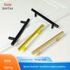 T-shaped punho de plástico simples luz armário de luxo guarda-roupa armário porta maçaneta gaveta mesa de cabeceira móveis ouro preto punho