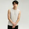 Chaleco de hombre de algodón y seda, camiseta sin mangas deportiva de seda helada de secado rápido con sensación de frescura, sudadera antibacteriana 7A, camiseta sin mangas para fitness