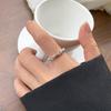 Anillo sencillo de plata 925, anillo que no se decolora, diseño de nicho, sensación de estilo ins, joyería simple, anillo de plata esterlina de alta gama, venta al por mayor para mujeres