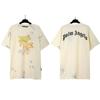 Versión correcta PALM camiseta de manga corta con estampado de letras de ángeles de oso decapitado para hombre y mujer, manga corta de verano