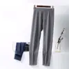 Calça Térmica Quente de Veludo Alemão Sem Costura Exclusiva de Fornecimento Transfronteiriço para Homens, Roupa Interna e Externa, Outono e Inverno, Com Veludo Interno, Espessada, Tamanho Grande, Calça Camada Base