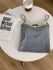 Camisole de Renda com Laço Estiloso para Meninas Quentes com Bojos, Top Tubo Sem Costura, Roupa de Fora, Top Curto