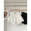 Falda Corta Esponjosa Estilo Chica Dulce y Picante Deseo Puro con Falda de Volantes tipo Pastel, Falda Corta Elástica Rosa Dulce y Juguetona con Corazones para Mujer