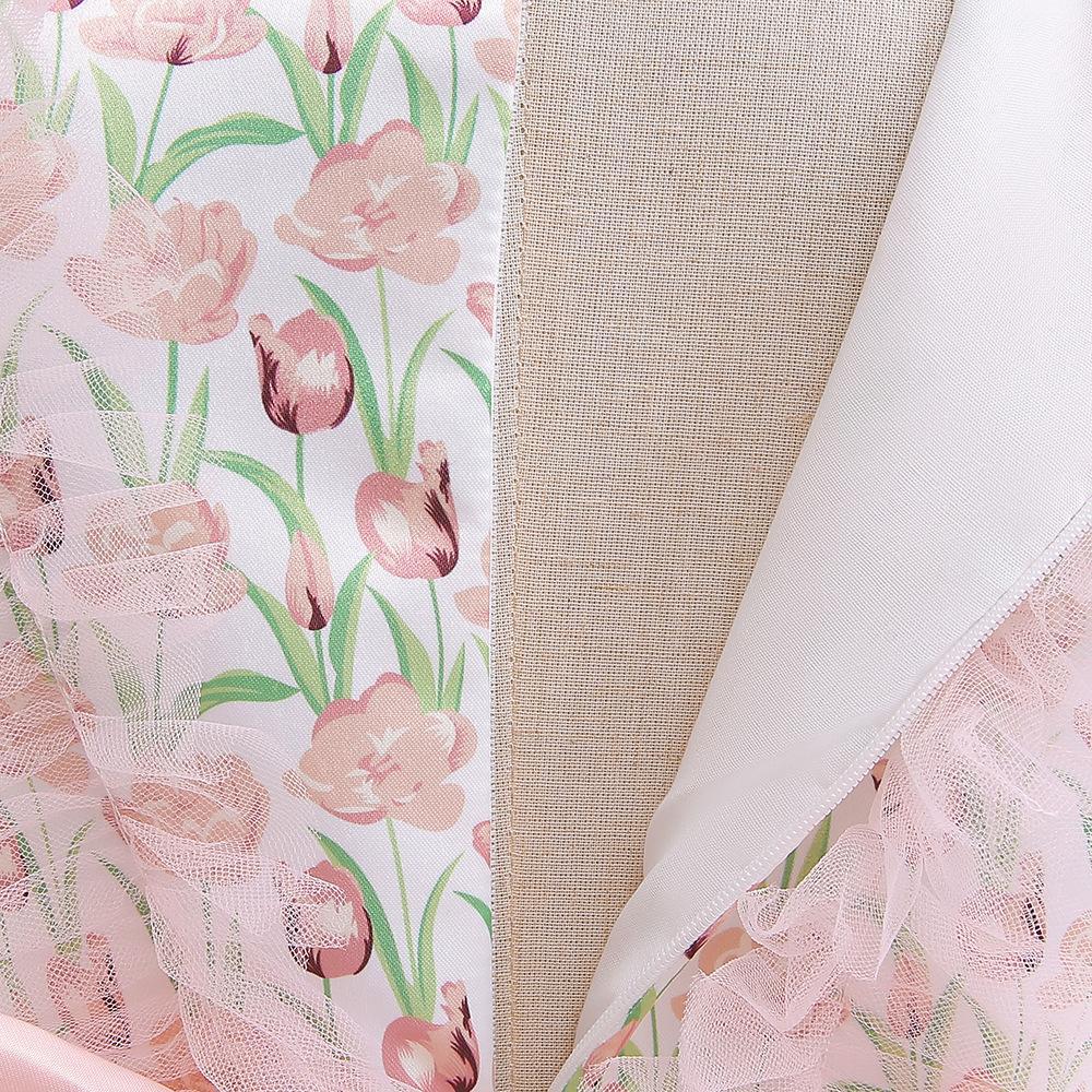 女童印花礼服裙