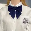 Raiz de Pena Gigante Preta Laço Vermelho Estilo Japonês Flor de Gola Feminina Estilo College JK Terno com Laço Laço Grande de Cor Sólida