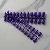Nuevos Parches para Uñas 24 Piezas Color Puro Brillantes Ovalados Cortos Parches de Manicura Removibles Parches de Uñas Terminados Usables Parches de Uñas Postizas