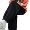 Pantalones de soporte para maternidad, forro polar de invierno y engrosados, de cintura alta con puños en el tobillo, cómodos y cálidos, adecuados para el embarazo y el posparto