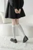 Meias de Cor Sólida Japonesas Torcidas para Panturrilha Nicho Uniforme JK Versátil Estilo Acadêmico Meias Empilhadas para Afinar Perna e Joelho