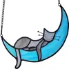 Transfronterizo Nuevo Decorativo de Gato de Amazon Acrílico Interior Portal Gato en Luna Decorativo Colgante de Ventana Colorido