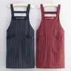 Delantal Nuevo para Adultos para el Hogar con Tirantes, Estilo Coreano, Moderno para Hombres y Mujeres, Tela de Algodón para Cocina, Longitud Extendida, Ropa de Trabajo Anti-Manchas y a Prueba de Aceite
