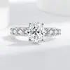 Moda Europea y Americana Transfronteriza Lujo Seiko Anillo de Zirconia con Incrustaciones Completas de Diamante Anillo de Fila Anillo con Base de Cobre Chapado en Plata Joyería para Mujer