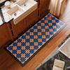 Cuero 2025 Nuevo Estilo Británico Lujo Accesible Gama Alta Alfombrilla para Piso de Cocina Impermeable y a Prueba de Aceite Fácil de Limpiar Alfombra de Rayas Retro