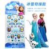 Princesa Disney menina 3D cristal acrílico gema diamante gelo e neve adesivos de desenho animado adesivos de recompensa