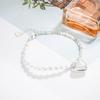 Pulsera de perlas de arroz de amor plateado roto, lujo ligero, simple, nicho, sentido del diseño, nueva pulsera de moda 2023 para mujer