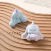 Serie de cumpleaños suave y linda de dibujos animados, oso tridimensional, conejo, resina, llavero DIY hecho a mano, pequeños adornos, accesorios
