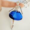 Estilo Coreano y Japonés Nueva Niña de Ballet Cadena de Suéter Versátil Collar Largo Accesorios para Ropa Joyería Colgante Estilo Diamante Azul